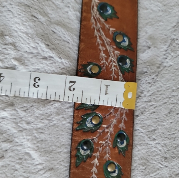 STOWE PROVISIONS TX  Hand Tooled Leather Belt size 30 - Picture 9 of 9